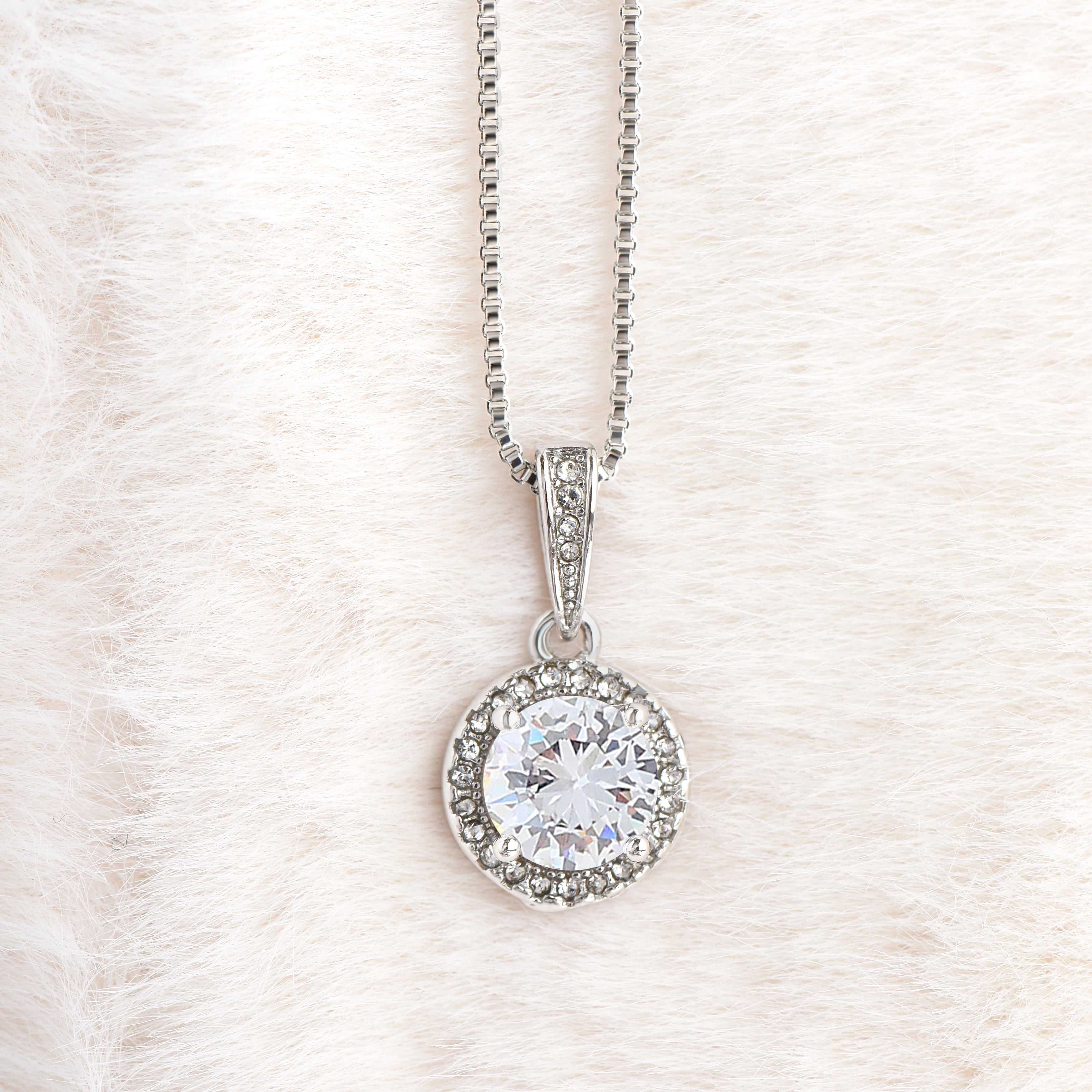 Personalized Daughter's Elegance Necklace with Cubic Zirconia