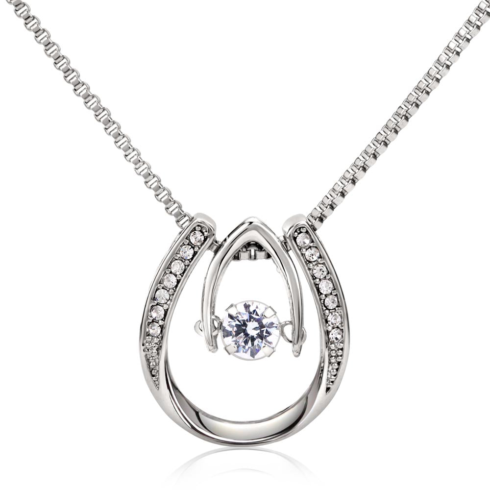 Personalized Daughter Necklace - Elegant Cubic Zirconia Heart Pendant