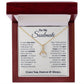 Alt text: "Personalized Soulmate Necklace in a box with diamond pendant, a symbol of enduring love and commitment"
