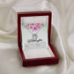 Alt text: "Always in Heart - Personalized Granddaughter Necklace in a mahogany-style box with LED lighting"