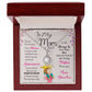 Alt text: "Always Your Little One - Eternal Hope Personalized Mother Necklace: A necklace in a box with a diamond pendant on it, symbolizing the unyielding bond between a mother and her child."