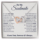 Alt text: "Beloved Soulmate Interlocking Hearts Necklace - Two hearts intertwined, symbolizing enduring love. Crafted with 14k white gold and cubic zirconia. Perfect for special occasions or everyday wear. Presented in a luxurious mahogany-style box with LED lighting. A lasting symbol of your unique partnership."