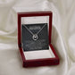 Alt text: "Cherished Personalized Daughter Necklace in a box with diamond pendant"