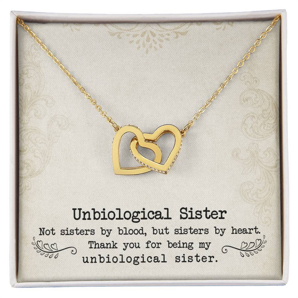 Custom Unbiological Sisters Necklace with Heart Pendant