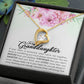 Alt text: "Customized Granddaughter Necklace in a luxurious box with LED lighting, symbolizing the unbreakable bond between grandparents and granddaughters."