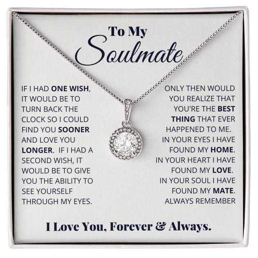 Alt text: "Eternal Hope Necklace: Heart-shaped pendant with sparkling cubic zirconia, symbolizing enduring love. Presented in a luxurious box with LED lighting."