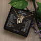 Alt text: "Eternal Love Personalized Daughter Necklace in a box with leopard and heart pendant"