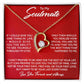 Alt text: "Forever Love Necklace - A gold heart pendant with a diamond, symbolizing enduring love and commitment."