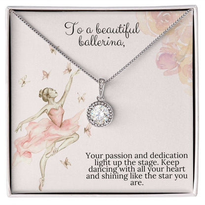 Alt text: "Iconic Personalized Daughter Necklace in a box, featuring a heart-shaped pendant and cushion-cut cubic zirconia centerpiece."