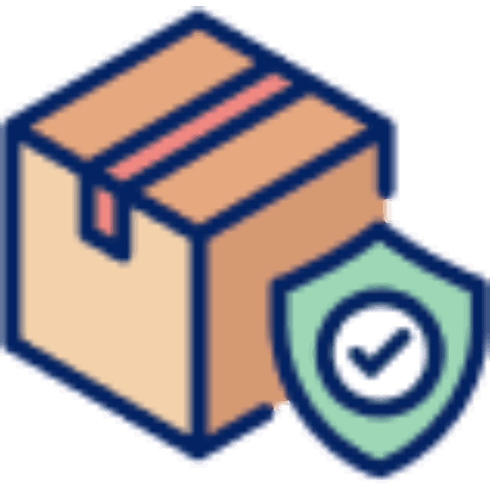 Package Protection: Shielded Box with Check Mark. Mechanical Puzzle Cube.