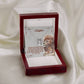 Alt text: Personalized Daughter Necklace in Luxurious Mahogany-Style Box with LED Lighting