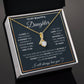 Alt text: "Personalized Daughter Necklace - Elegant Heart Pendant in a box"