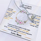 Alt text: "Personalized Daughter Necklace - Elegant Heart Pendant with Cubic Zirconia on a Card"