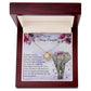 Alt text: "Personalized Daughter Necklace in a luxurious box with LED lighting"