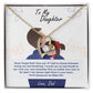 Alt text: "Personalized Daughter Necklace: Premium Cubic Zirconia Accent in a Box"