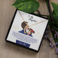 A necklace in a box, symbolizing the enduring bond between parents and daughters. Features a heart-shaped cushion-cut cubic zirconia. Adjustable chains in classic and modern styles. Comes in a luxurious mahogany-style box with LED spotlight. Perfect for commemorating milestones and special occasions.