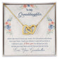 Alt text: "Personalized Granddaughter Love Pendant in a box - a symbol of unyielding bond and profound love between grandparents and granddaughter"