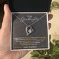 Alt text: "Hand holding a heart-shaped necklace in a box - Personalized Granddaughter Necklace - Forever Love Token"