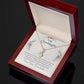 Alt text: "Personalized Grandmother's Love Necklace in a box with LED lighting"