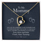 Alt text: "Gold heart pendant necklace with diamond, symbolizing a mother's love - Personalized Mother Necklace - A Gift of Love from Children"