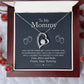 A close-up of a personalized Mother Necklace in a box, symbolizing the enduring love and appreciation from children.