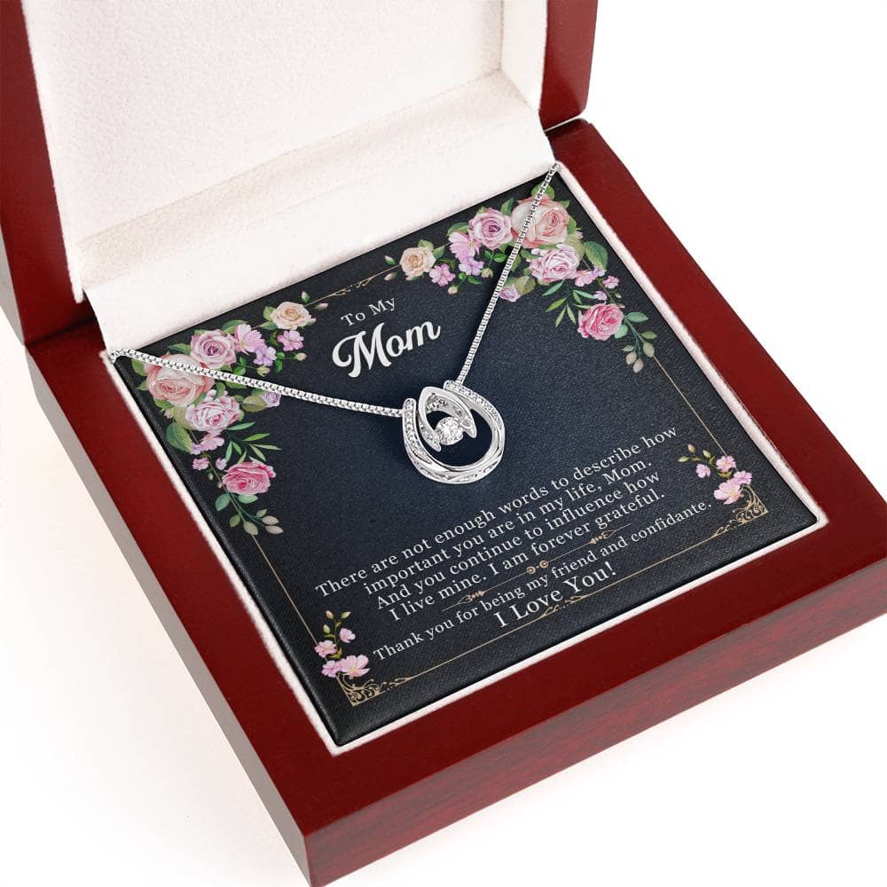 Alt text: "Personalized Mother Necklace in a box - Radiant charm of eternal bond, heart-shaped pendant, adjustable chain, exquisite craftsmanship, luxurious packaging, ideal for special events and everyday use"