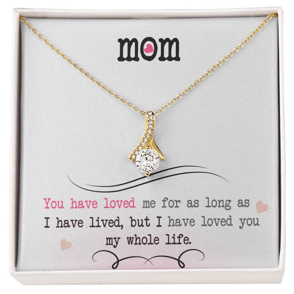 Alt text: "Personalized Mother Necklace - Elegant Heart Pendant in a Box"