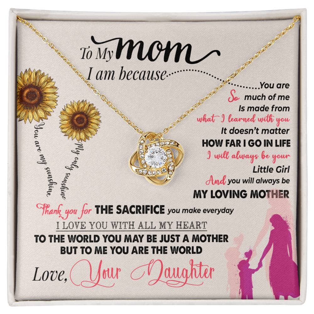 Alt text: "Close-up of a diamond necklace in a box, part of the Personalized Mother Necklace Collection - From Child With Love"