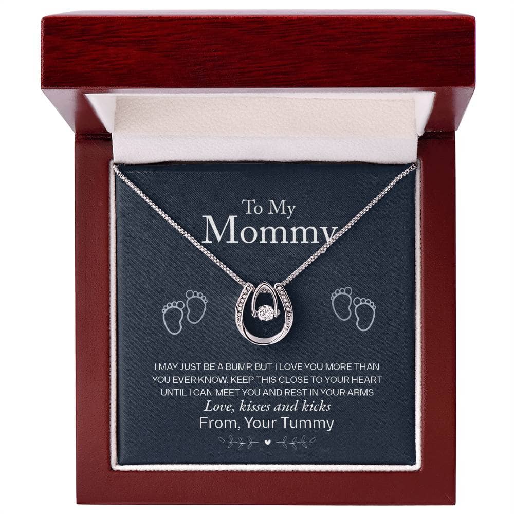 Alt text: "Personalized Mother Necklace in a luxury box"