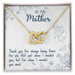 Alt text: "Personalized Mother Necklace - Heart-shaped pendant in an elegant box with LED lighting, symbolizing a mother's unshakable bond with her children."