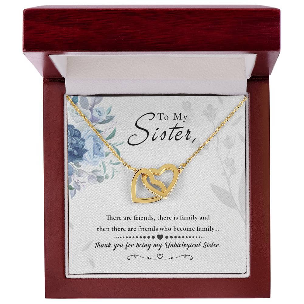 A gold heart necklace in a box, part of the Personalized Soul Sister Necklace collection by Bespoke Necklace.