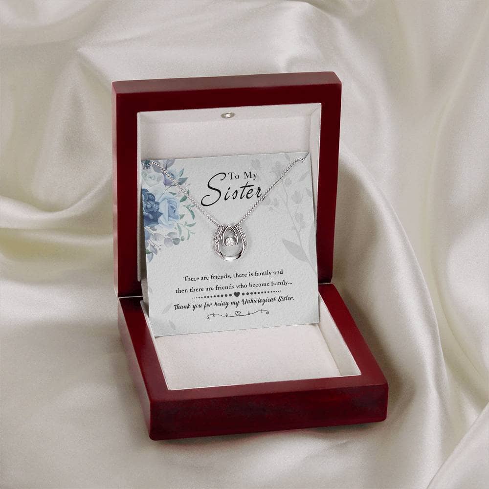 Alt text: "Personalized Soul Sister Necklace in a box with a diamond pendant"