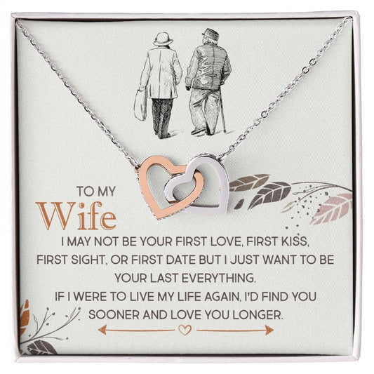 A necklace in a box, personalized wife necklace, cushion-cut zirconia heart pendant, symbolizing unbreakable love and thoughtfulness.
