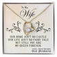 Alt text: "Gold heart necklace with diamond centerpiece, part of the Endless Love Personalised Wife Necklace collection. Symbol of unwavering affection and love. Adjustable chain for personalized fit."