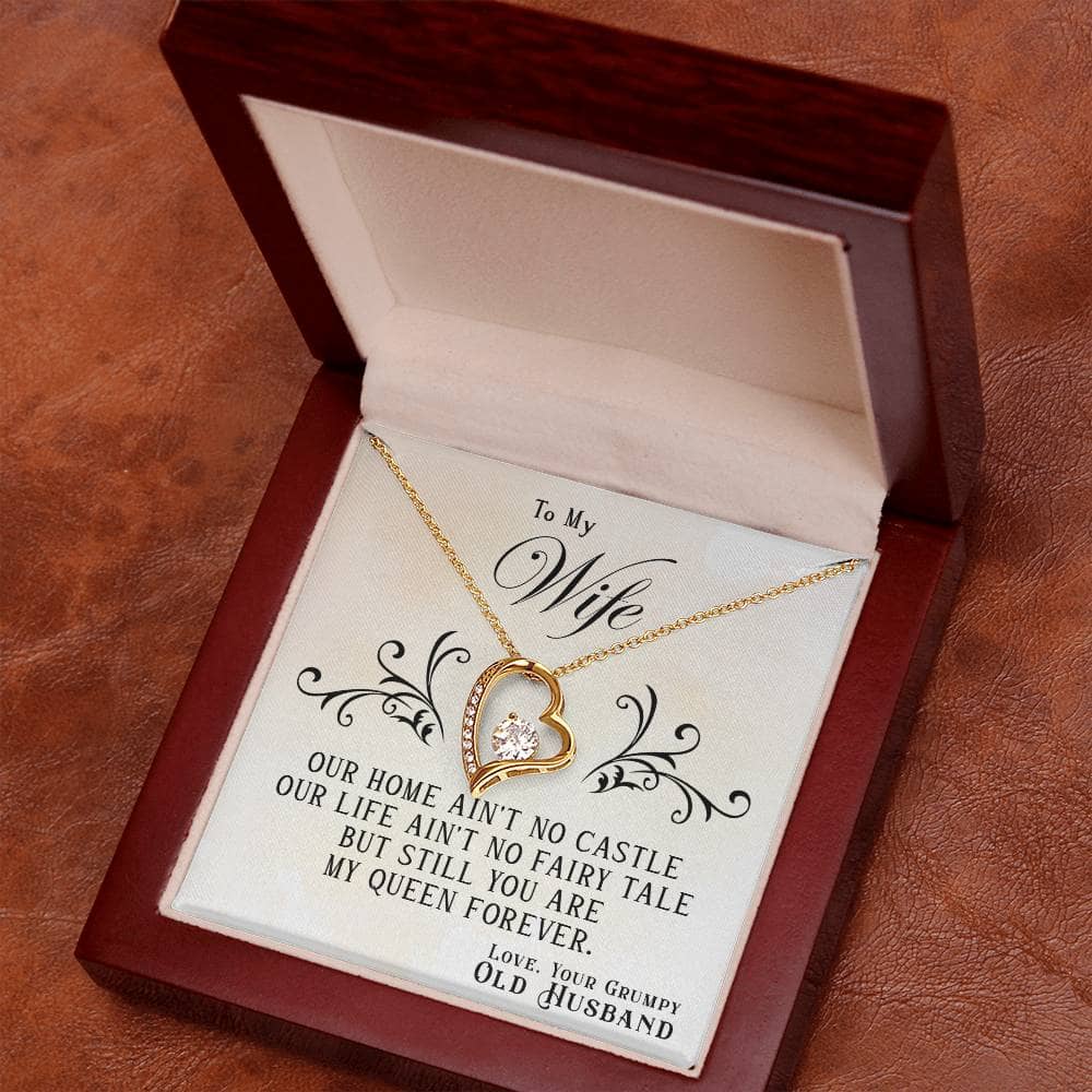 A gold heart necklace in a box, a symbol of unwavering affection. Choose from white or yellow gold to match her style. Perfect gift for birthdays, anniversaries, or Valentine's Day. Adjustable chain for personalized fit. Beautifully showcased in an elegant box with LED lighting.