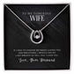 Alt text: "Personalized Wife Necklace - Elegant Heart Pendant in Gift Box"