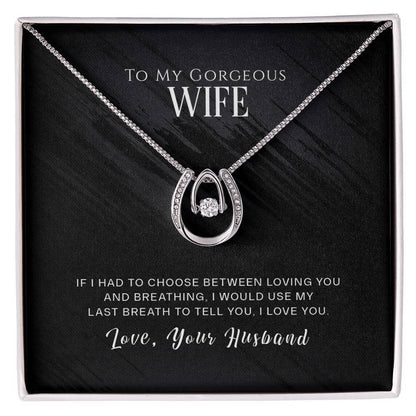 Personalized Wife Necklace - Elegant Heart Pendant Gift