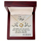 Alt text: "Personalized Wife Necklace - gold necklace with diamond pendant in a box"