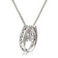 A silver necklace with a diamond pendant, part of the Personalized Wife Necklace collection from Bespoke Necklace.