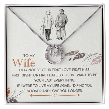 Personalized Wife Necklace, Love & Connection Symbol