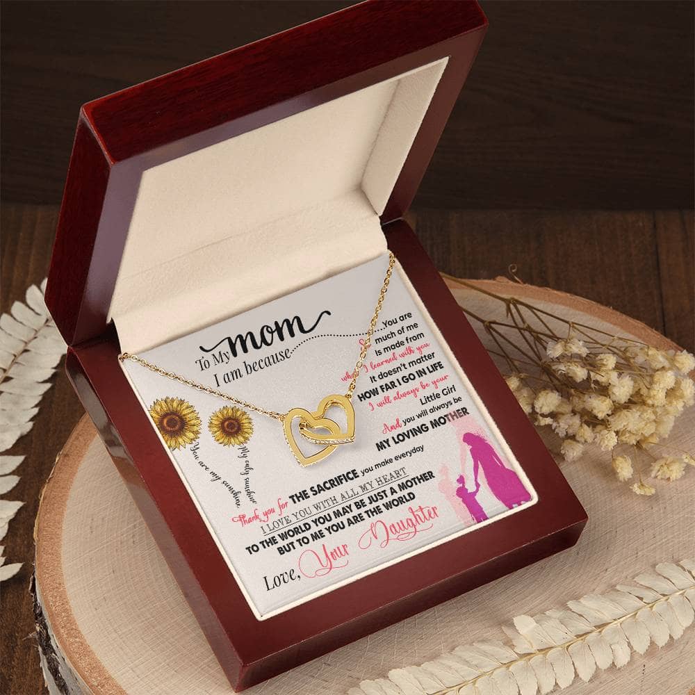 Alt text: "Premium Personalized Mother Necklace in a luxurious box with LED lighting"