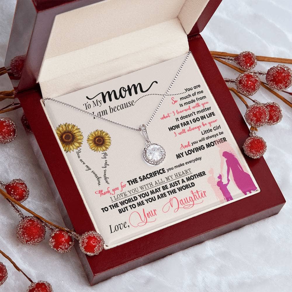 Alt text: "Premium Personalized Mother Necklace in Luxurious Gift Box"