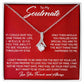 Alt text: "Personalized Soulmate Necklace in a box: a necklace with intricate heart-shaped pendant adorned with cushion-cut cubic zirconia, symbolizing the beautiful journey of soulmates."