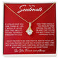 Alt text: "Gold necklace with diamond pendant in red box, symbolizing deep love and connection. Perfect gift for soulmates. Adjustable chain included."